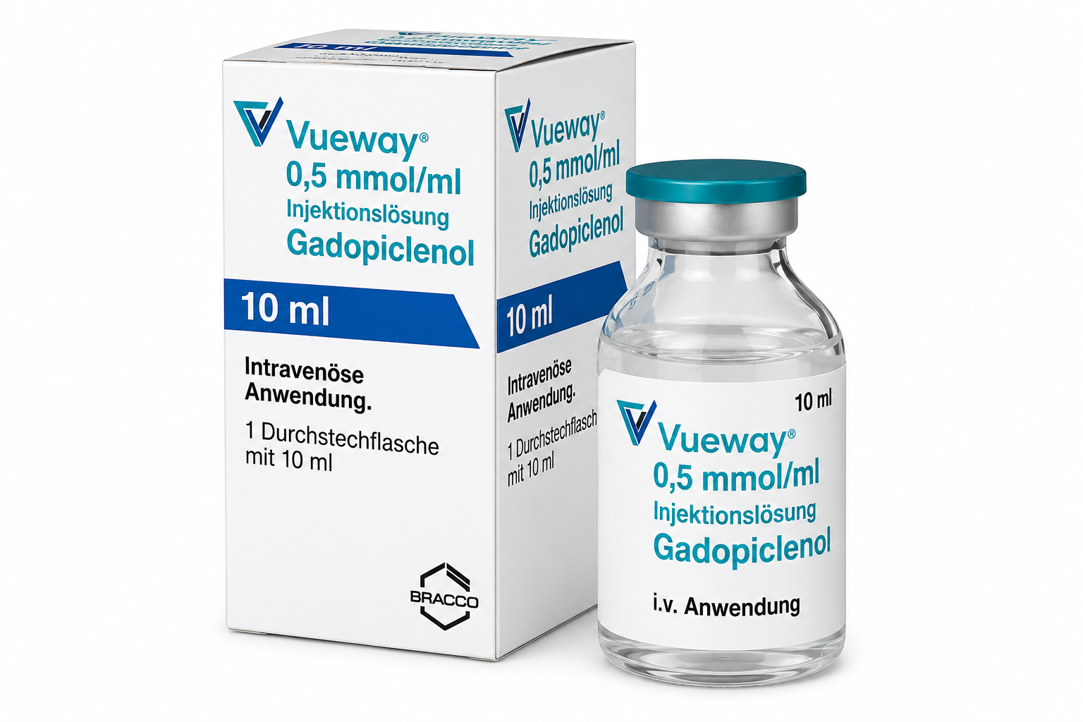 MEDIO DE CONTRASTE PARA RESONANCIA MAGNÉTICA: GADOPICLENOL DE 0.5 MMOL / 485.1 MG / ML EN FRASCO DE 10 ML DE LA MARCA VUEWAY®